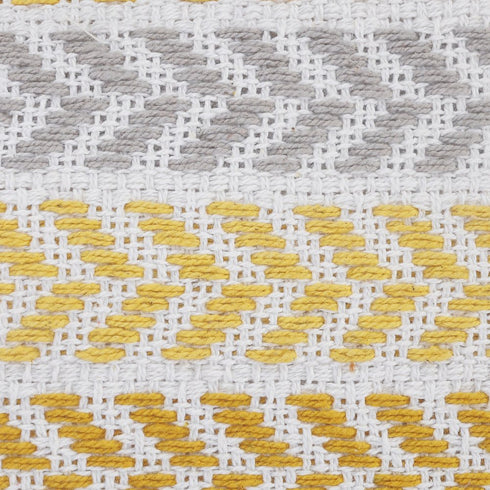 18" X 18" Blue White And Gray 100% Cotton Chevron Zippered Pillow